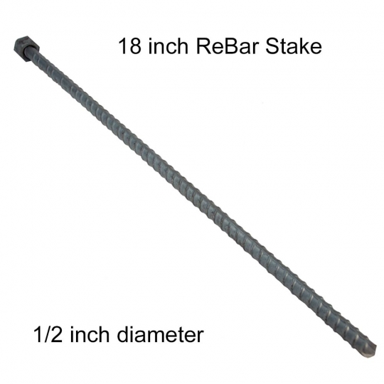 Camping & Trapping 1 doz Landscaping 18" x 1/2" Rebar Anchor Stakes 