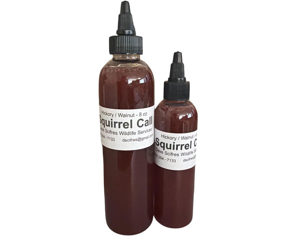 Dave Scifres Squirrel Call Hickory Walnut Liquid Squirrel Bait