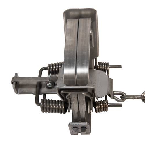 Duke #2 Square Closed Jaw Coil Spring Trap – Coyote, Bobcat, Fox, Lynx (Foothold, Survival)