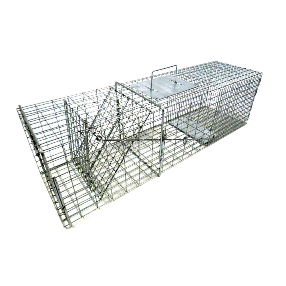 Tomahawk Model 1010F Flush Mount Trap with One Trap Door - Raccoon/Ground Hog/Cat Size