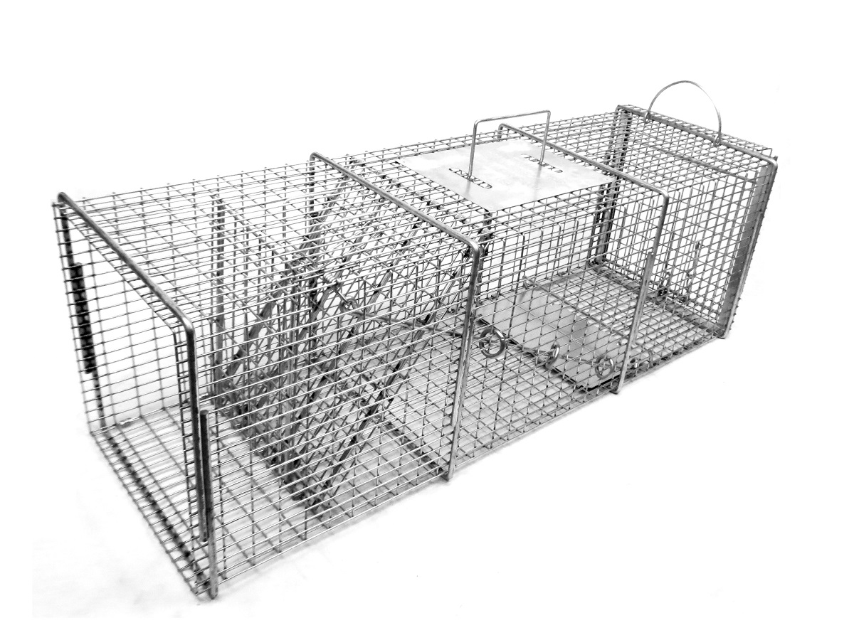 Tomahawk Model 609SS-F Flush Mount Pro Series - XL Trap for Raccoon, Woodchucks w/Sliding Rear Door