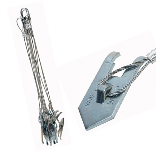 WOLF FANG EARTH ANCHOR 15' 3/32 CABLE AND HEAVY DUTY DRIVER 