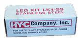 Leg Kit  S. S. for  flush flue tiles